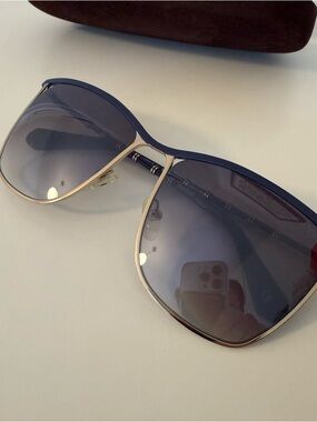 Balmain Blue & Gold Aviator Sunglasses